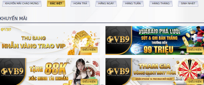 săn khuyến mãi casino online VB9